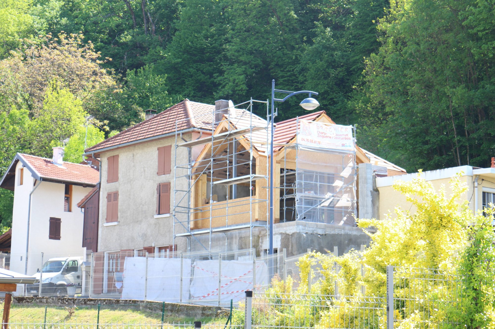Visite de chantier de rénovation performante à Villard-Bonnot