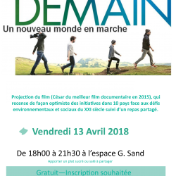 Projection du film « DEMAIN » à Saint-Quentin-Fallavier
