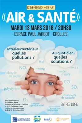 Conférence-débat « Air & Santé » à Crolles le 13 mars