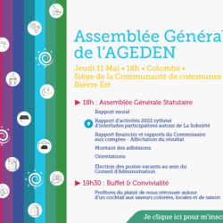 ASSEMBLÉE GÉNÉRALE : Jeudi 11 Mai à 18h à Colombe