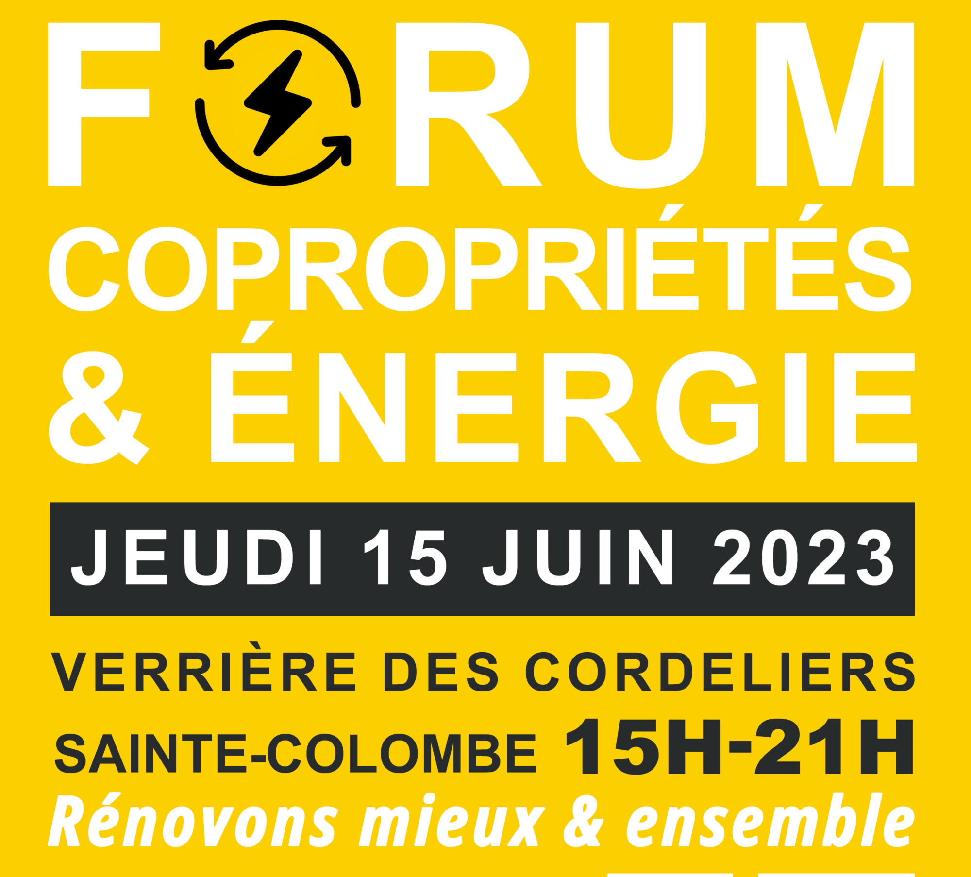 Forum Copropriétés & Énergie : 15 Juin dès 15h à Sainte-Colombe